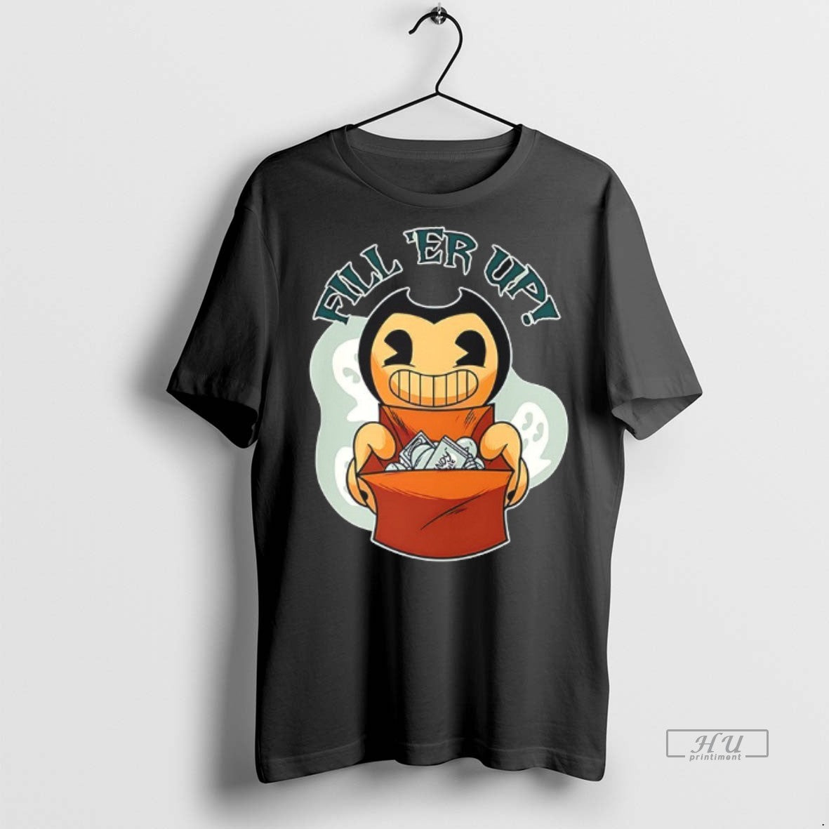 Officials Bendy And The Fill Er Up Halloween Sweater - Adult & Kids T-Shirts, Sweatshirts & Hoodies apparel design preview 1