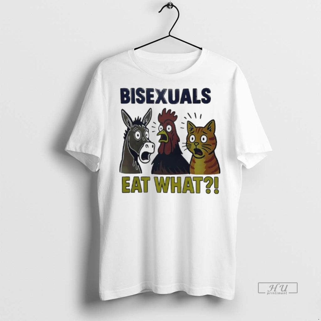 Officials Bisexuals Eat What Doneky Cat And Chicken - Adult & Kids T-Shirts, Sweatshirts & Hoodies apparel design preview 1