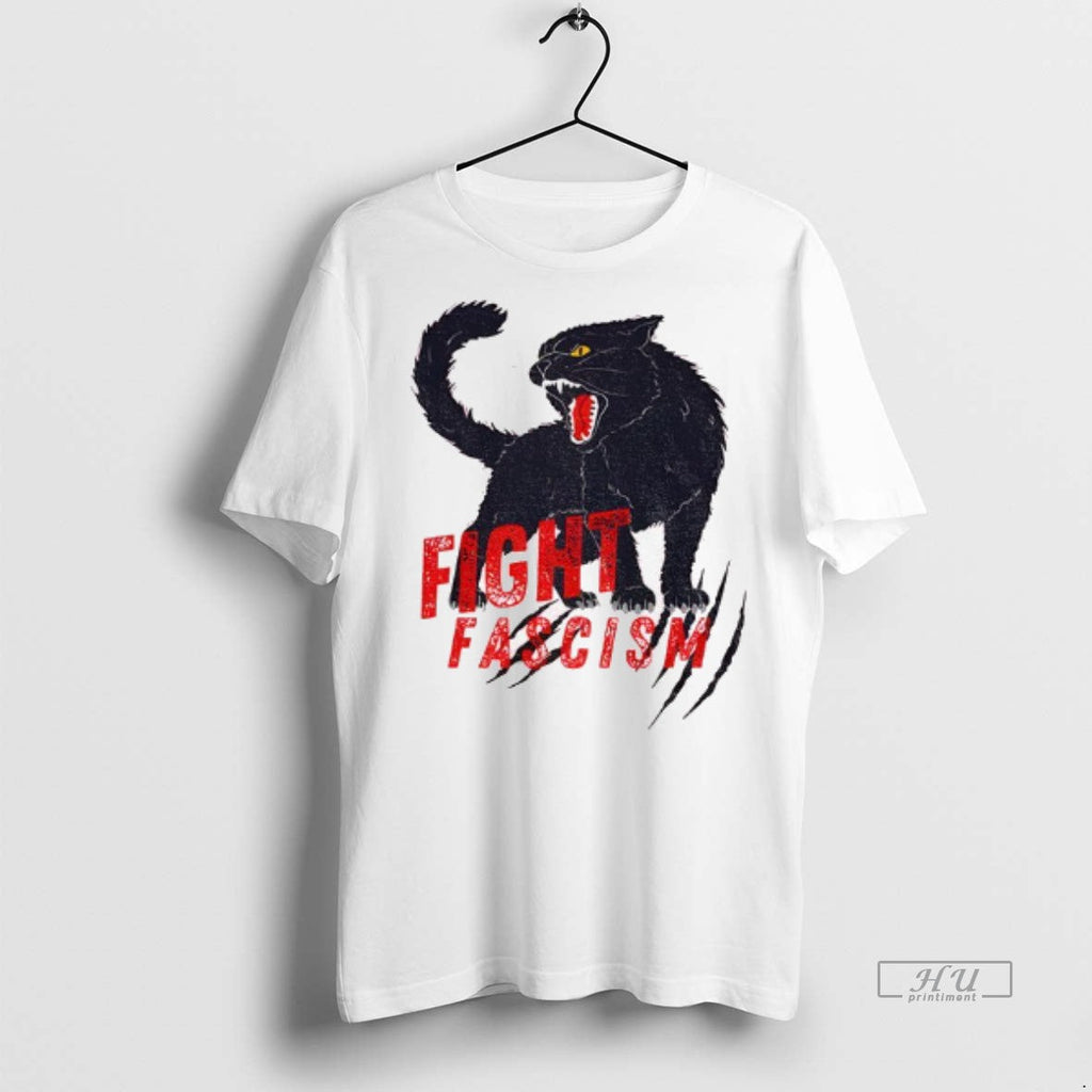 Officials Black Cat Fight Fascism Antifascism Anti - Adult & Kids T-Shirts, Sweatshirts & Hoodies apparel design preview 1