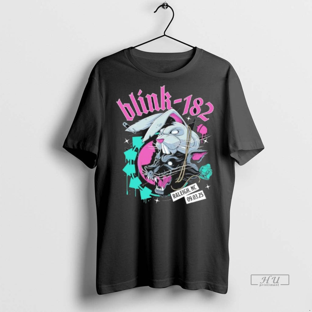 Officials Blink 182 Tour Raleigh Nc September 3 2025 - Adult & Kids T-Shirts, Sweatshirts & Hoodies apparel design preview 1