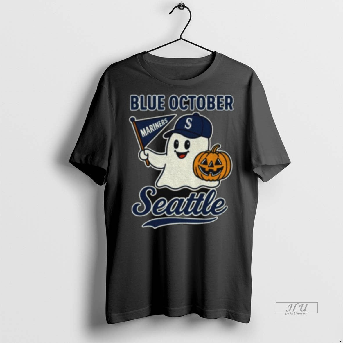 Officials Blue October Seattle Mariners Halloween - Adult & Kids T-Shirts, Sweatshirts & Hoodies apparel design preview 1