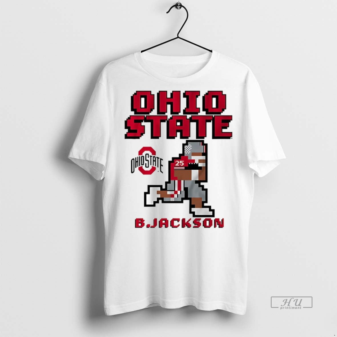 Officials Bo Jackson Pixel Running Ohio State - Adult & Kids T-Shirts, Sweatshirts & Hoodies apparel design preview 1