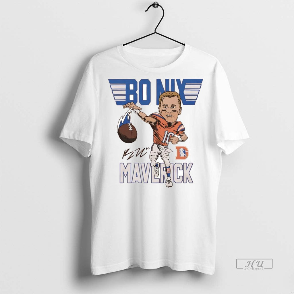 Officials Bo Nix Maverick Signature Broncos Superstar - Adult & Kids T-Shirts, Sweatshirts & Hoodies apparel design preview 1