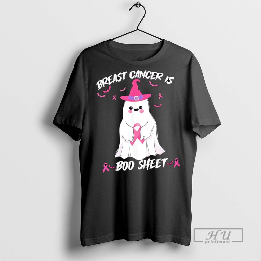 Officials Breast Cancer Is Boo Sheet Pink Ghost - Adult & Kids T-Shirts, Sweatshirts & Hoodies apparel design preview 1