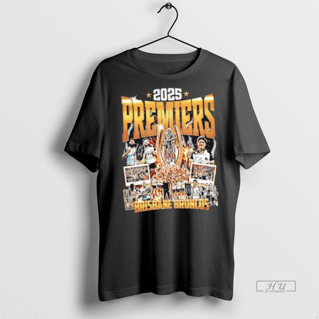 Officials Brisbane Broncos 2025 Premiers Champions - Adult & Kids T-Shirts, Sweatshirts & Hoodies apparel design preview 1