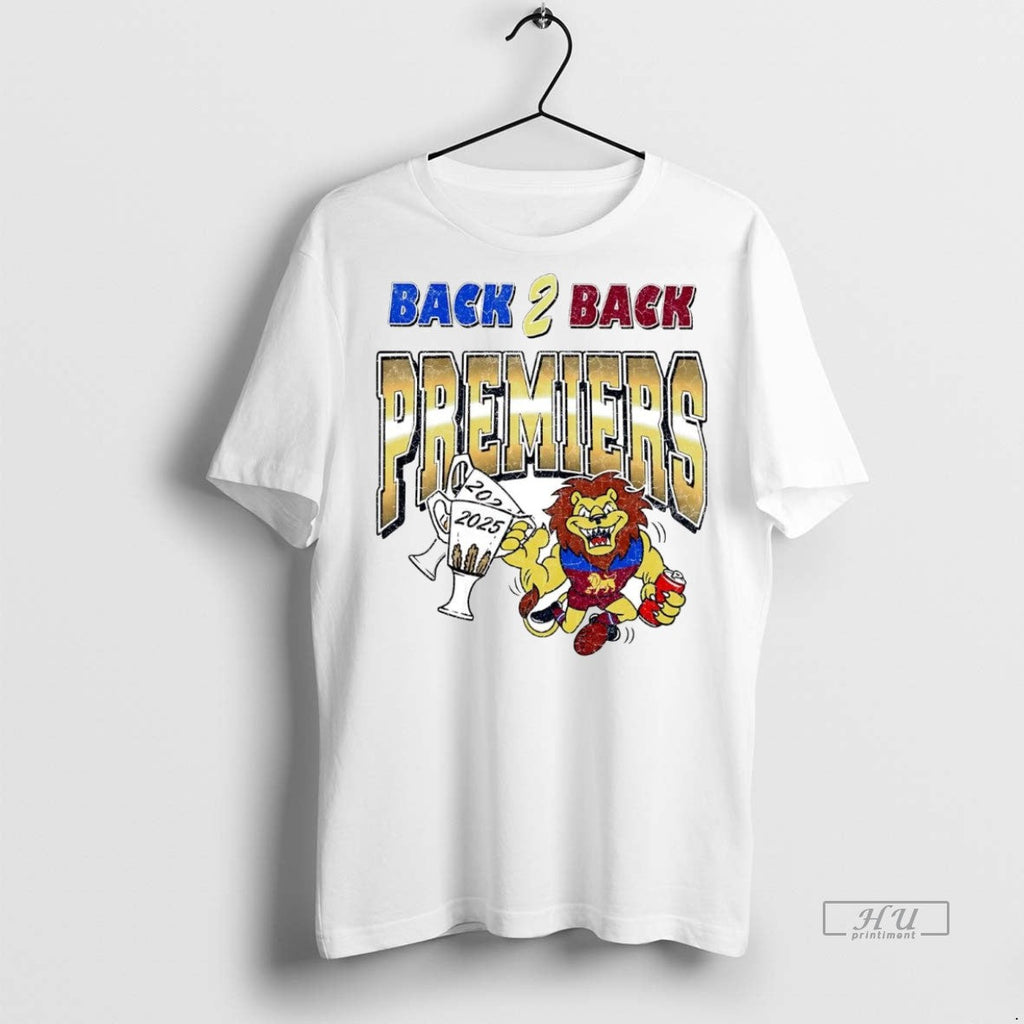 Officials Brisbane Lions 2025 Afl Back 2 Premiers - Adult & Kids T-Shirts, Sweatshirts & Hoodies apparel design preview 1