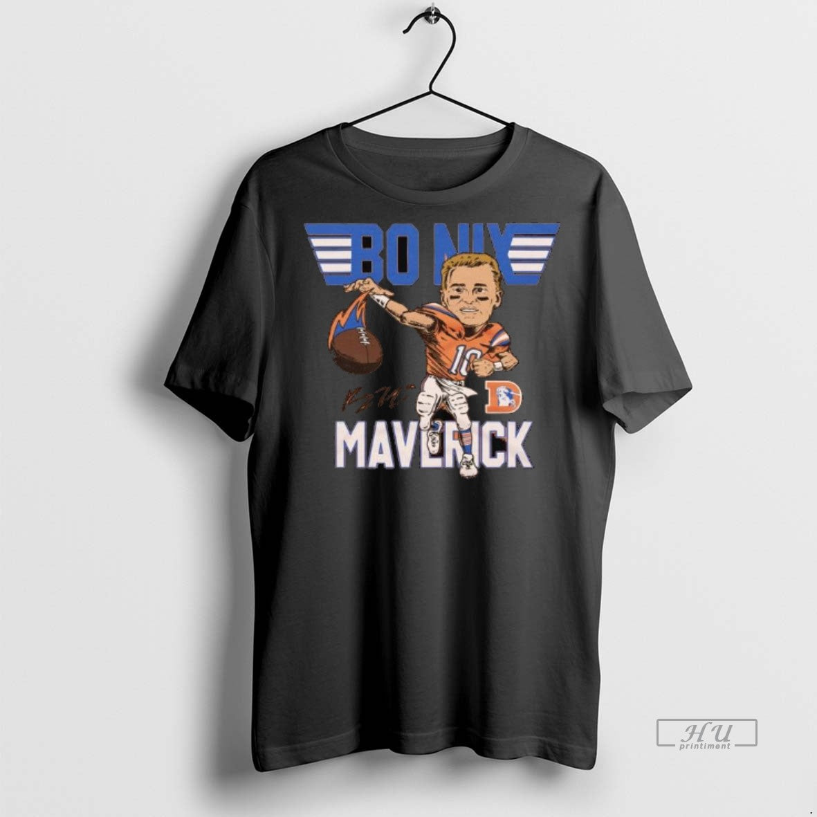 Officials Broncos Bo Nix Maverick Signature Long - Adult & Kids T-Shirts, Sweatshirts & Hoodies apparel design preview 1