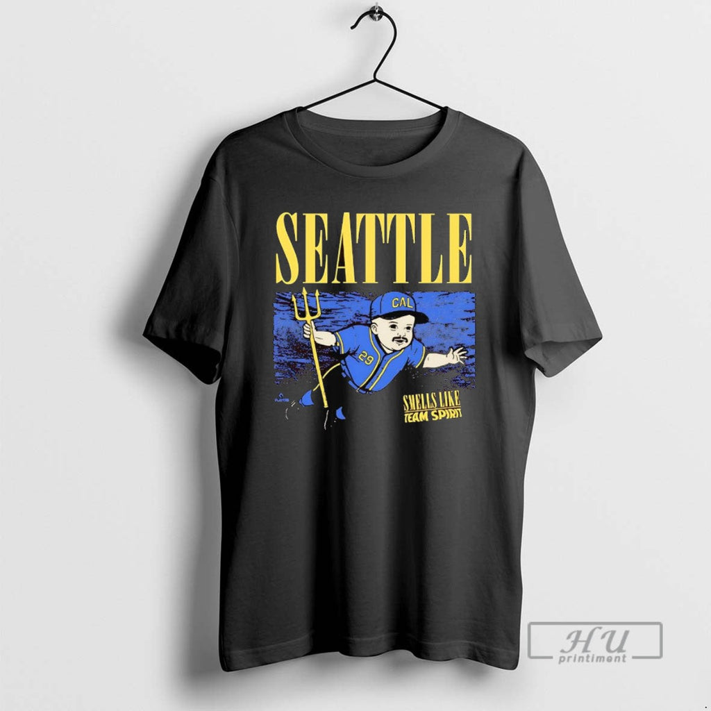 Officials Cal Raleigh Smells Like Team Spirit Seattle - Adult & Kids T-Shirts, Sweatshirts & Hoodies apparel design preview 1