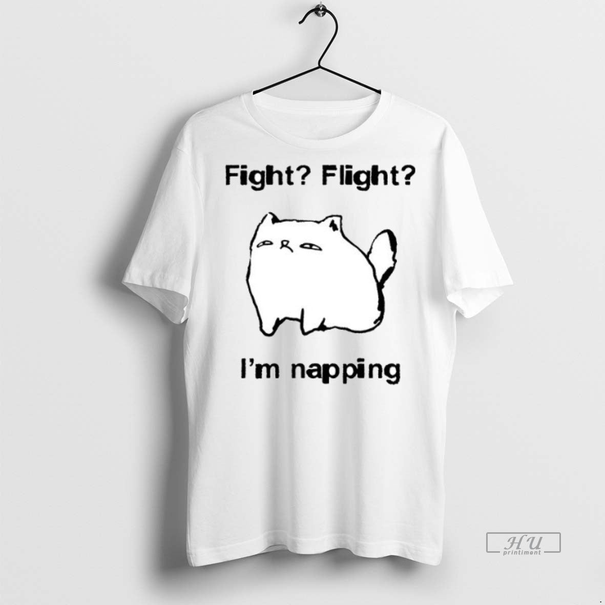 Officials Cat Meme Fight Flight Im Napping Ceramic - Adult & Kids T-Shirts, Sweatshirts & Hoodies apparel design preview 1