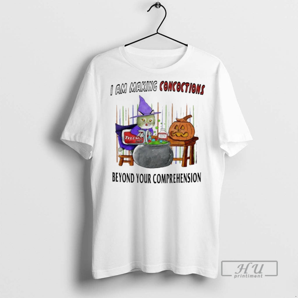 Officials Cat Pumpkin Tylenol I Am Making Concoctions - Adult & Kids T-Shirts, Sweatshirts & Hoodies apparel design preview 1