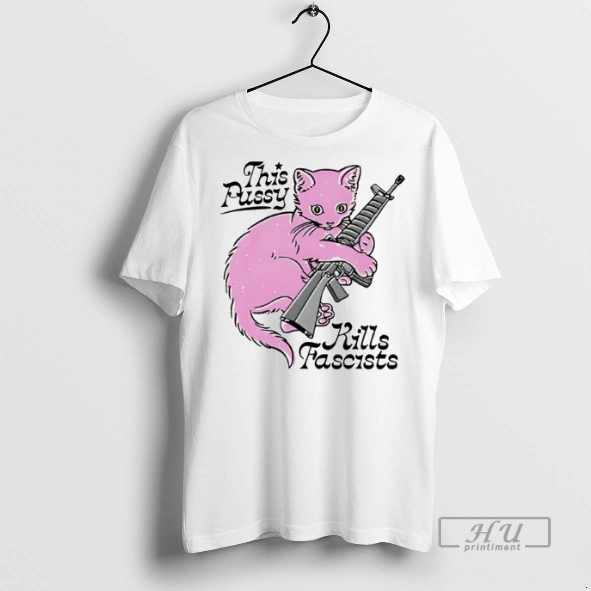 Officials Cat Shotgun This Pussy Kills Fascists - Adult & Kids T-Shirts, Sweatshirts & Hoodies apparel design preview 1