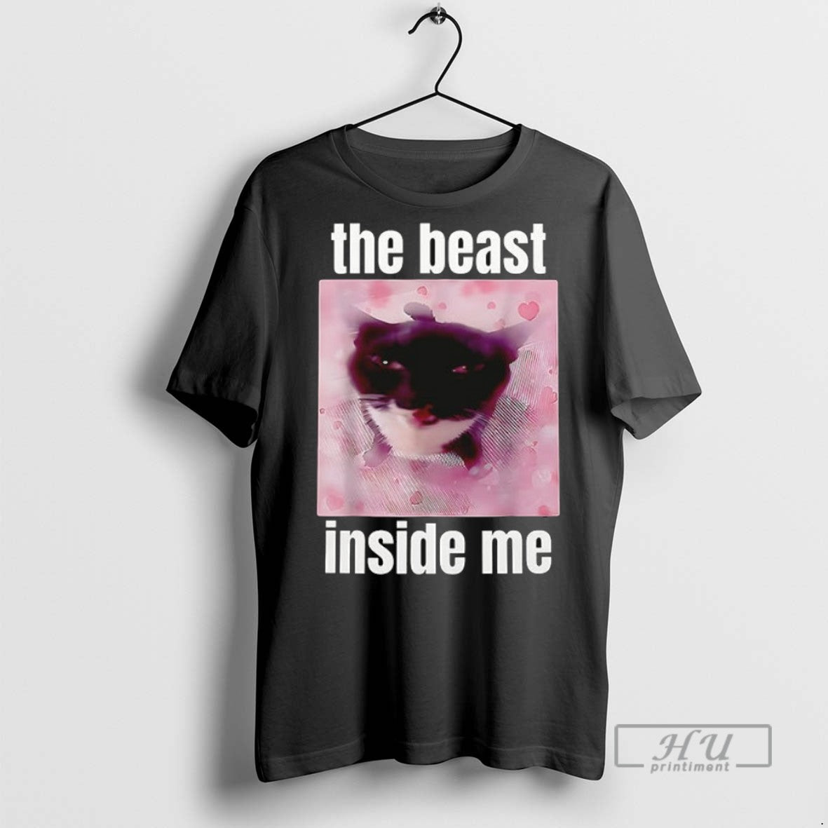 Officials Cat The Beast Inside Me Kitty Ceramic And - Adult & Kids T-Shirts, Sweatshirts & Hoodies apparel design preview 1