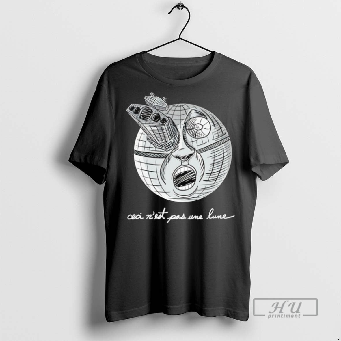Officials Ceci Nest Pas Une Lune The Death Star - Adult & Kids T-Shirts, Sweatshirts & Hoodies apparel design preview 1