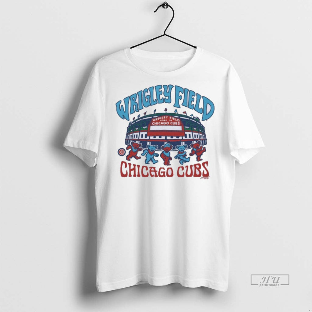 Officials Chicago Cubs X Grateful Dead Wrigley Field - Adult & Kids T-Shirts, Sweatshirts & Hoodies apparel design preview 1