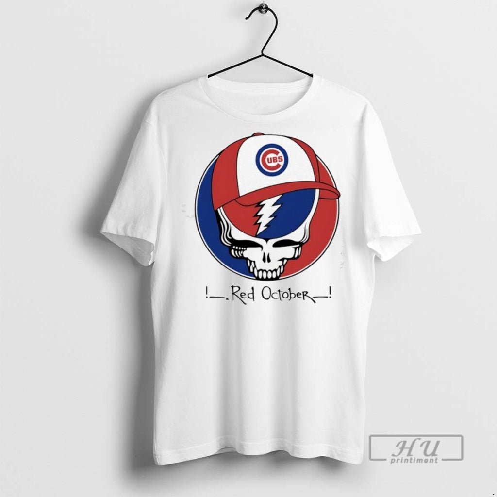 Officials Chicago Cubs X Grateful Dead Red October - Adult & Kids T-Shirts, Sweatshirts & Hoodies apparel design preview 1