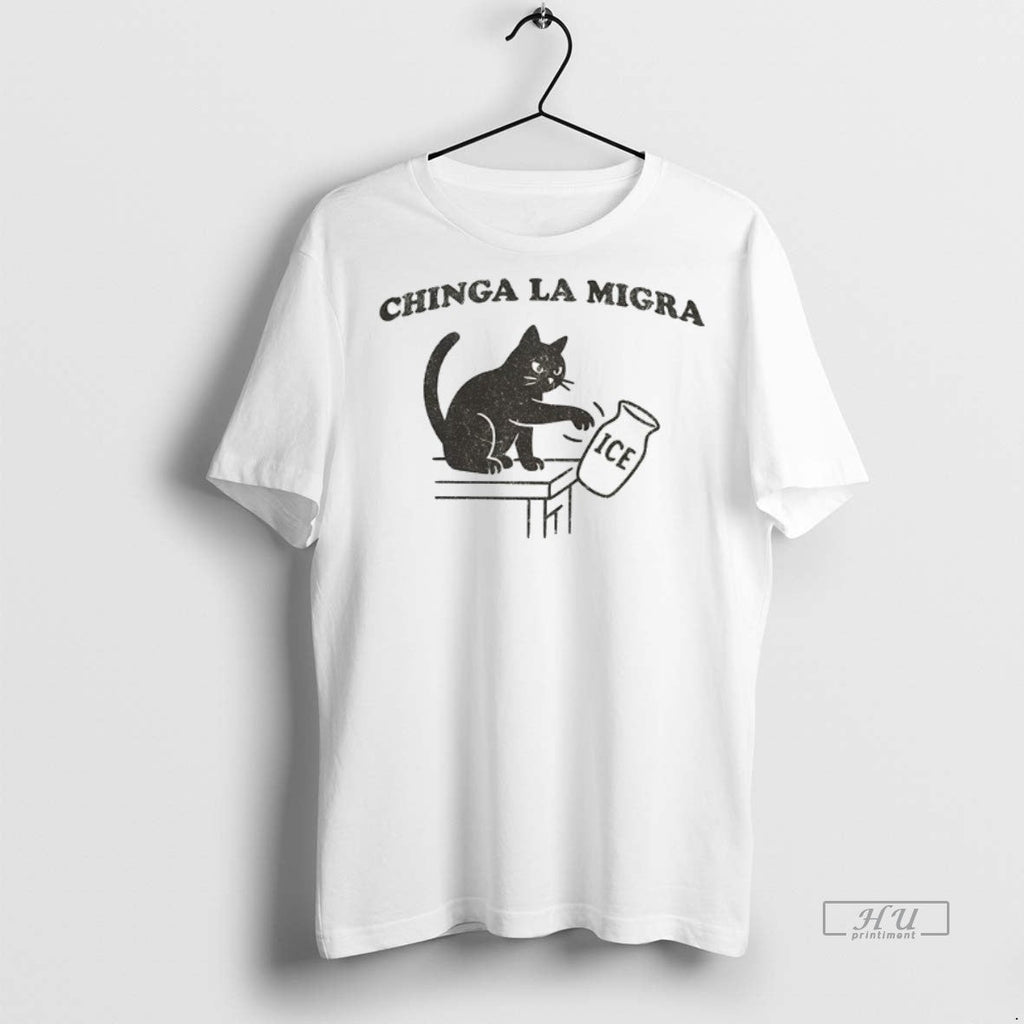 Officials Chinga La Migra Abolish Ice Funny Cat - Adult & Kids T-Shirts, Sweatshirts & Hoodies apparel design preview 1