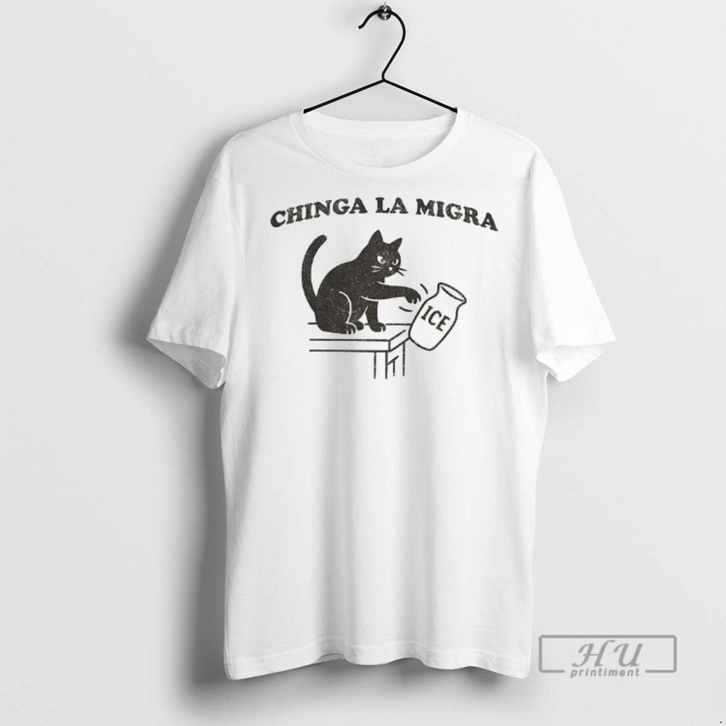 Officials Chinga La Migra Abolish Ice Funny Cat - Adult & Kids T-Shirts, Sweatshirts & Hoodies apparel design preview 1