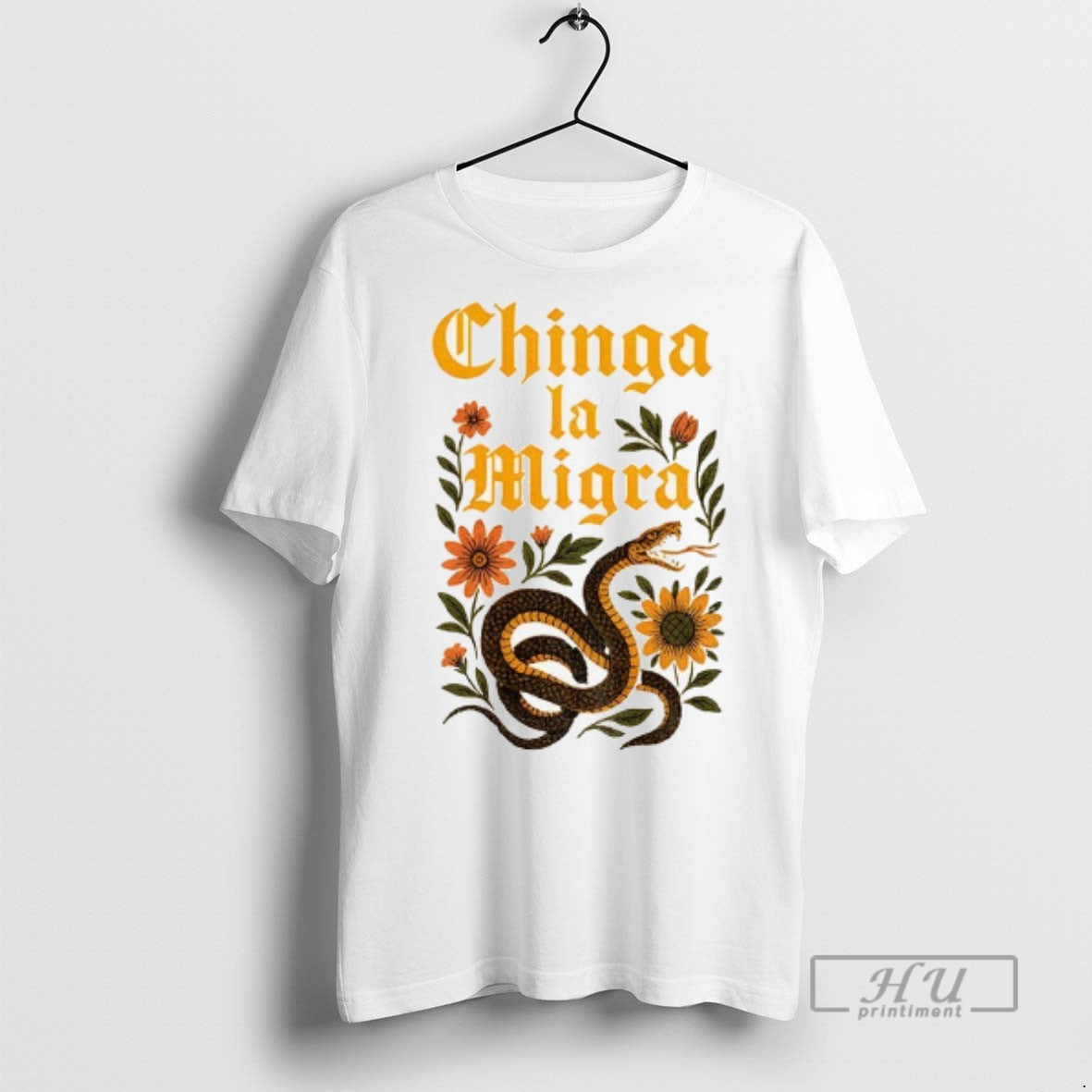 Officials Chinga La Migra Snake Protest Abolish Ice - Adult & Kids T-Shirts, Sweatshirts & Hoodies apparel design preview 1