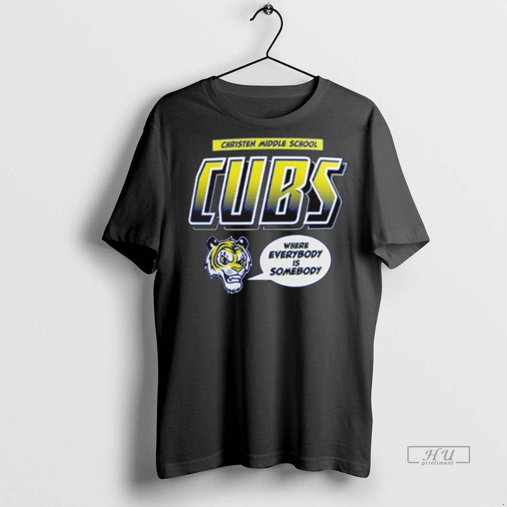 Officials Christen Middle School Cubs Where Everybody - Adult & Kids T-Shirts, Sweatshirts & Hoodies apparel design preview 1