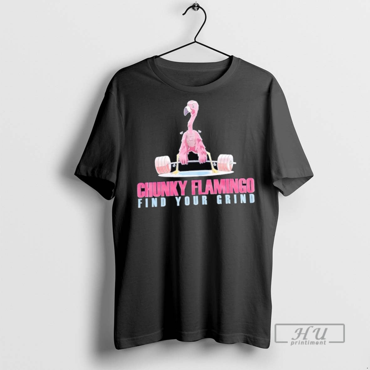 Officials Chunky Flamingo Find Your Grind Gym - Adult & Kids T-Shirts, Sweatshirts & Hoodies apparel design preview 1
