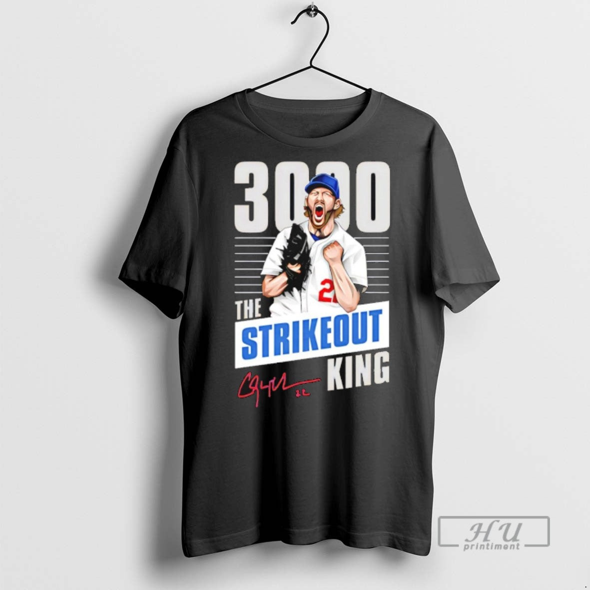 Officials Clayton Kershaw Strikeout King 3000 Los - Adult & Kids T-Shirts, Sweatshirts & Hoodies apparel design preview 1