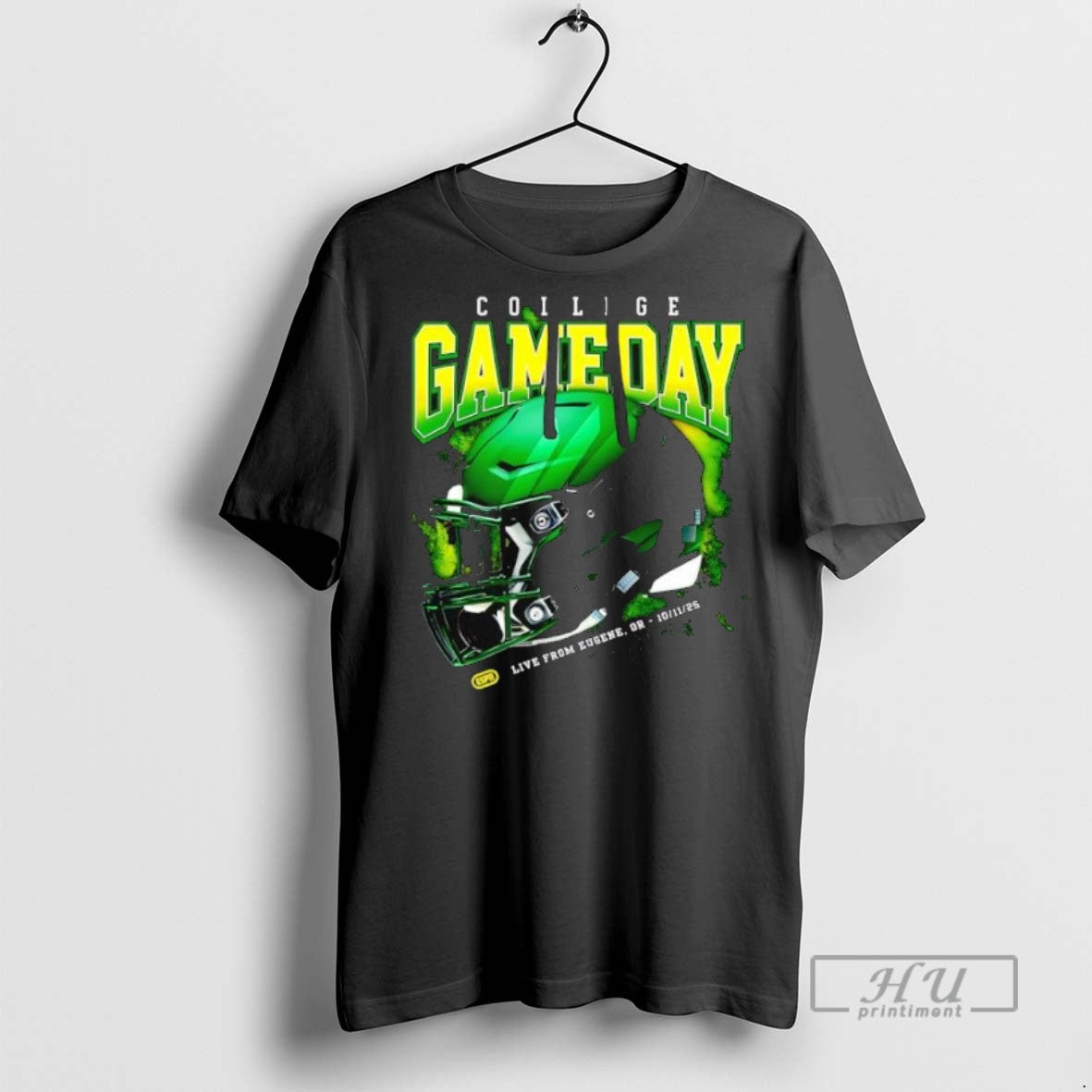 Officials College Gameday Green Football Helmet - Adult & Kids T-Shirts, Sweatshirts & Hoodies apparel design preview 1