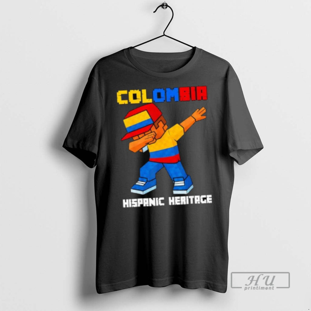 Officials Colombia Dab Boy Game Pixel Hispanic - Adult & Kids T-Shirts, Sweatshirts & Hoodies apparel design preview 1