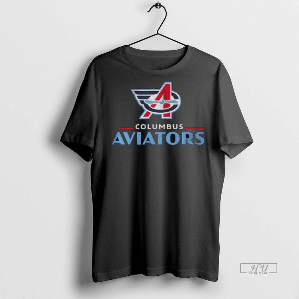 Officials Columbus Aviators Lockup Logo 2025 Sweater - Adult & Kids T-Shirts, Sweatshirts & Hoodies apparel design preview 1