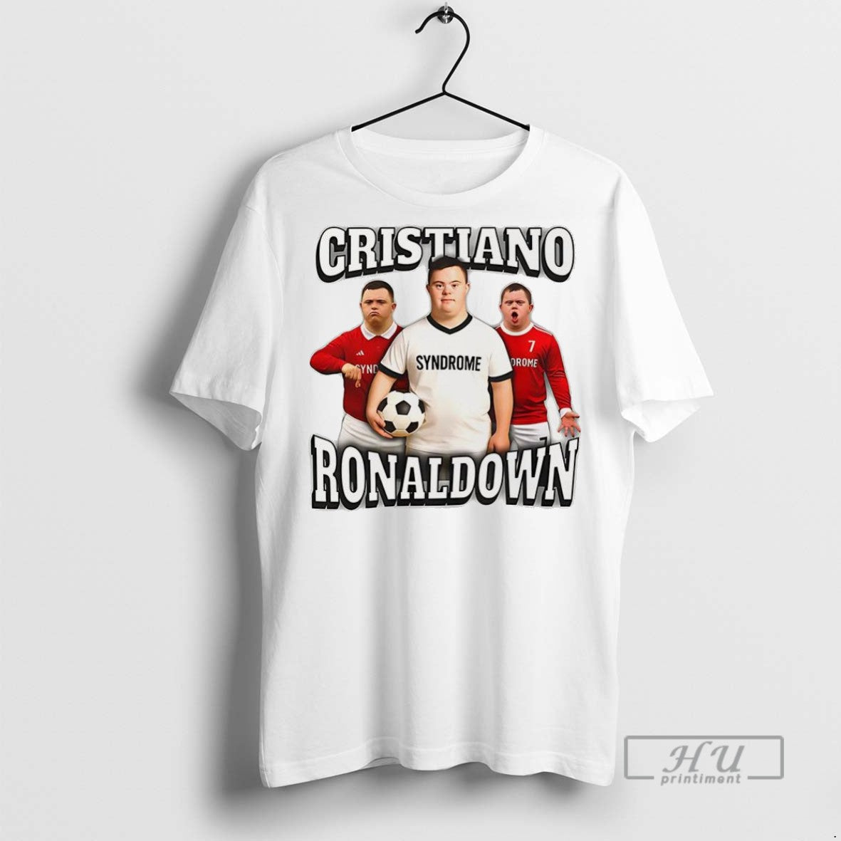 Officials Cristiano Ronaldo Down Syndrome Parody - Adult & Kids T-Shirts, Sweatshirts & Hoodies apparel design preview 1
