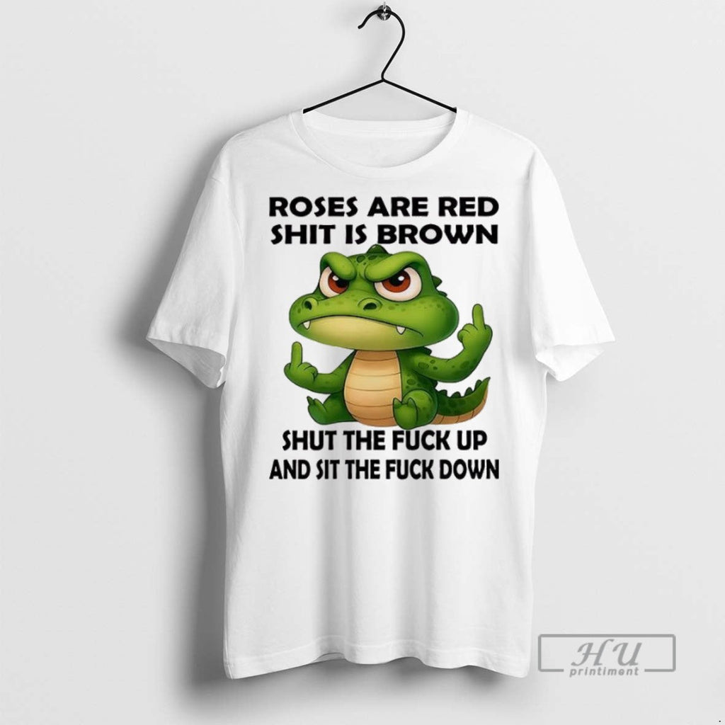 Officials Crocodile Roses Are Red Shit Is Brown - Adult & Kids T-Shirts, Sweatshirts & Hoodies apparel design preview 1