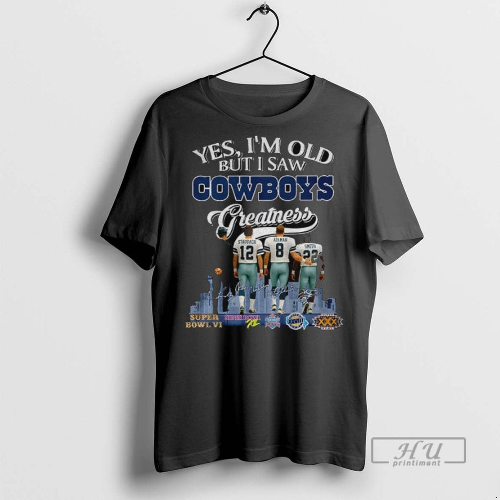 Officials Dallas Cowboys Yes Im Old But I Saw - Adult & Kids T-Shirts, Sweatshirts & Hoodies apparel design preview 1