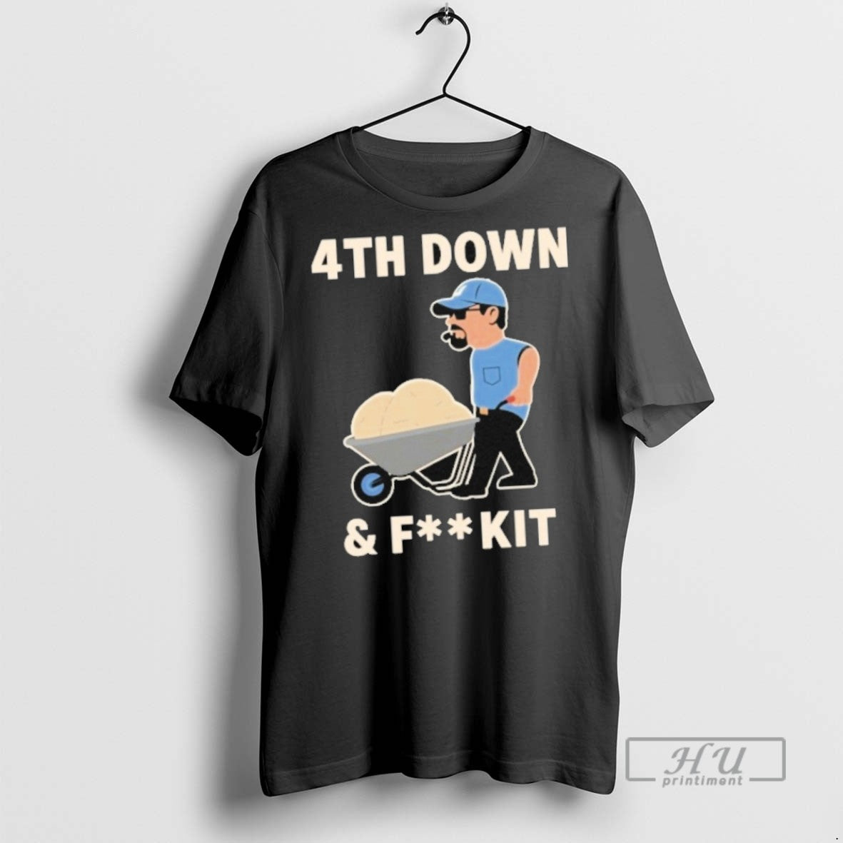 Officials Dan Campbell 4th Down And Fk It - Adult & Kids T-Shirts, Sweatshirts & Hoodies apparel design preview 1