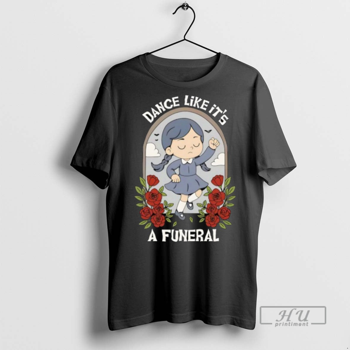 Officials Dance Like Its A Funeral Wednesday Addams - Adult & Kids T-Shirts, Sweatshirts & Hoodies apparel design preview 1