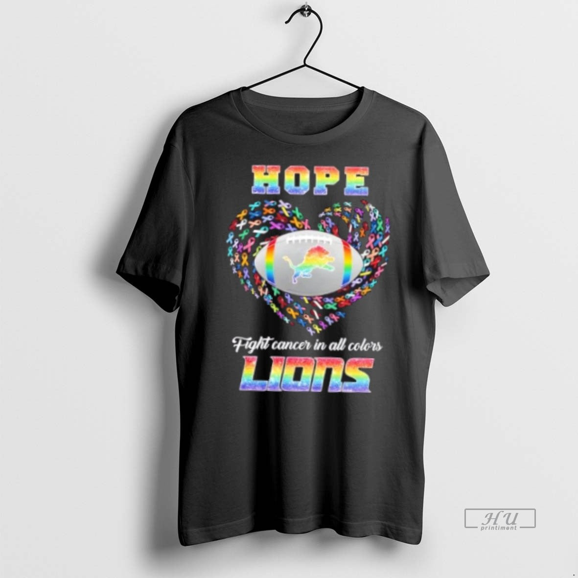 Officials Detroit Lions Football Hope Fight Cancer In - Adult & Kids T-Shirts, Sweatshirts & Hoodies apparel design preview 1