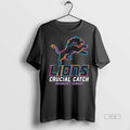 Officials Detroit Lions Logo Crucial Catch Intercept - Adult & Kids T-Shirts, Sweatshirts & Hoodies apparel design preview 1