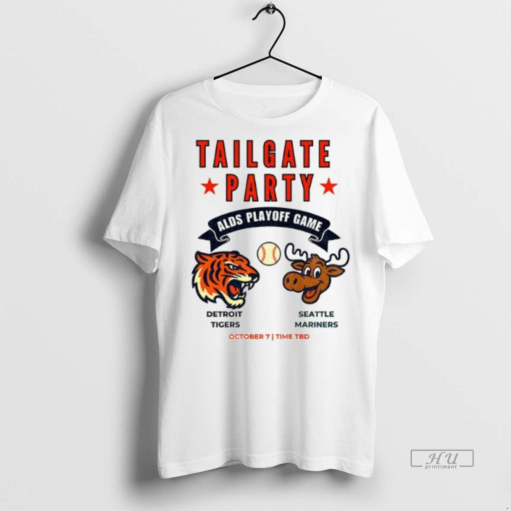 Officials Detroit Tigers Vs Seattle Mariners Alds - Adult & Kids T-Shirts, Sweatshirts & Hoodies apparel design preview 1