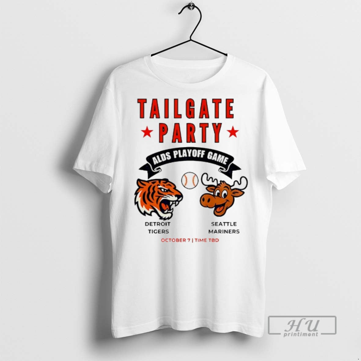 Officials Detroit Tigers Vs Seattle Mariners Alds - Adult & Kids T-Shirts, Sweatshirts & Hoodies apparel design preview 1