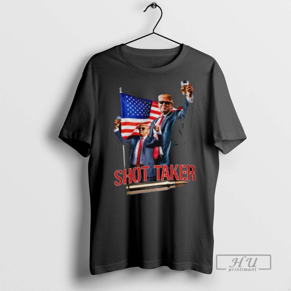 Officials Donald Trump Shot Taker American Flag - Adult & Kids T-Shirts, Sweatshirts & Hoodies apparel design preview 1