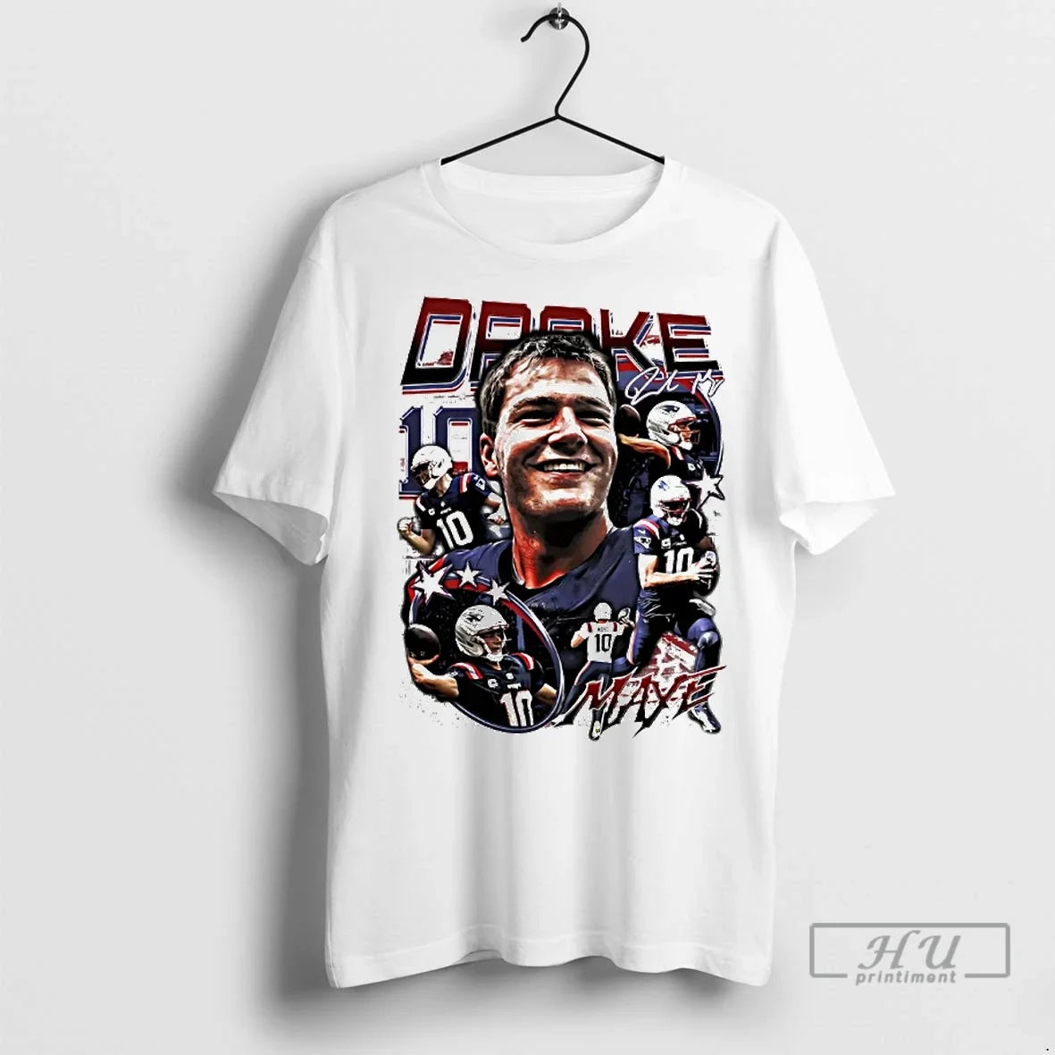 Officials Drake Maye Picture Collage Ne Patriots - Adult & Kids T-Shirts, Sweatshirts & Hoodies apparel design preview 1