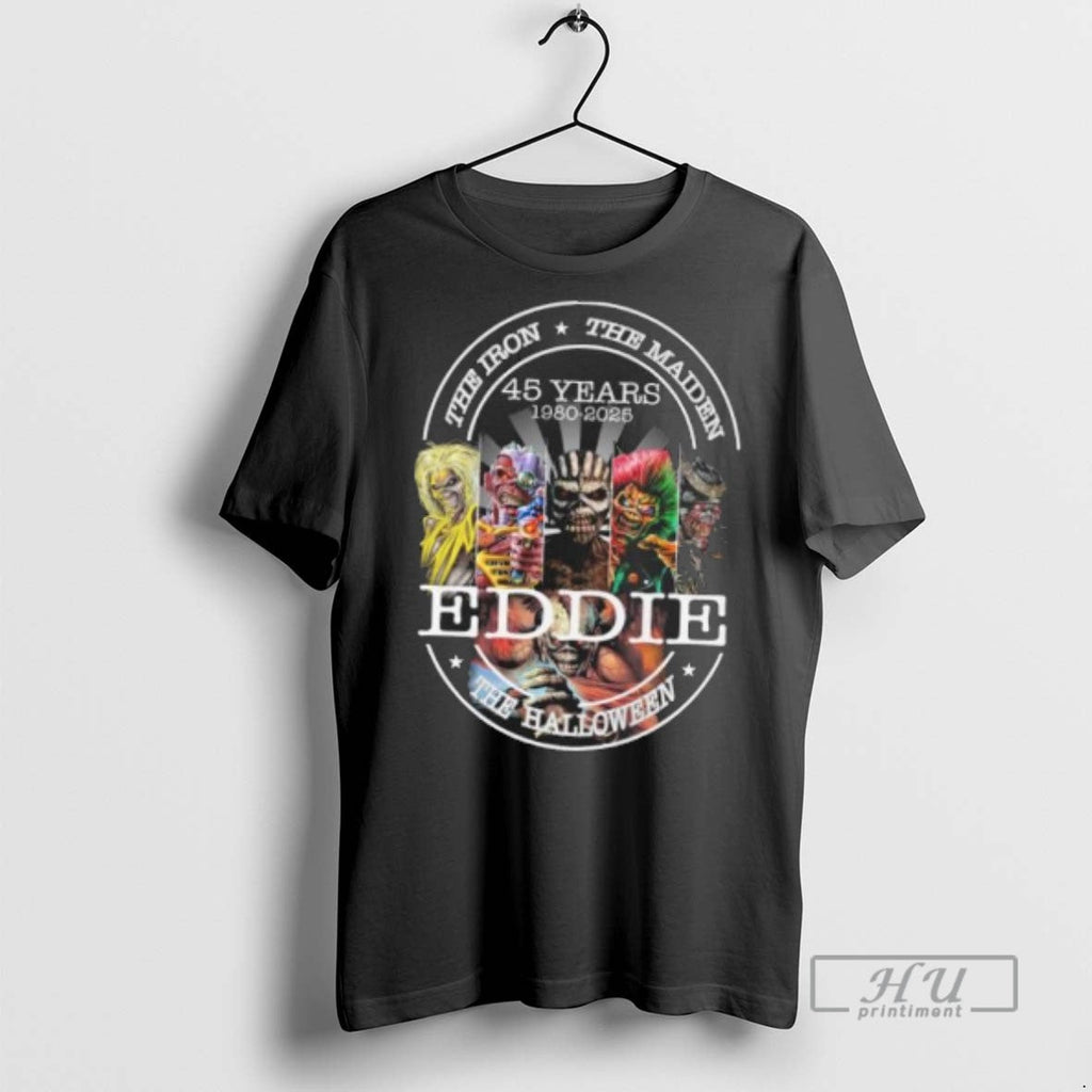 Officials Eddie The Iron Maiden Halloween 45 Years - Adult & Kids T-Shirts, Sweatshirts & Hoodies apparel design preview 1