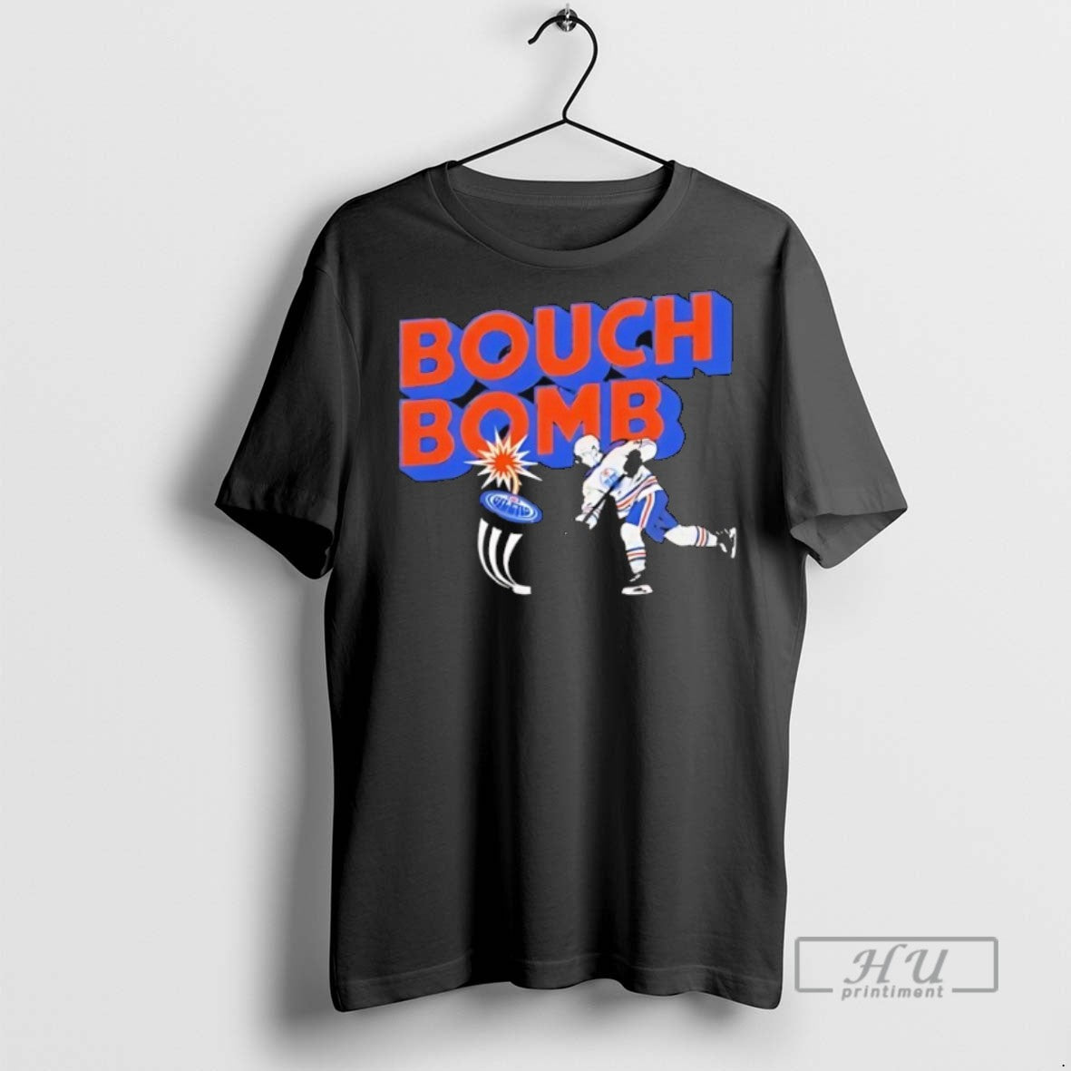 Officials Evan Bouchard Bouch Bomb Edmonton Oilers - Adult & Kids T-Shirts, Sweatshirts & Hoodies apparel design preview 1