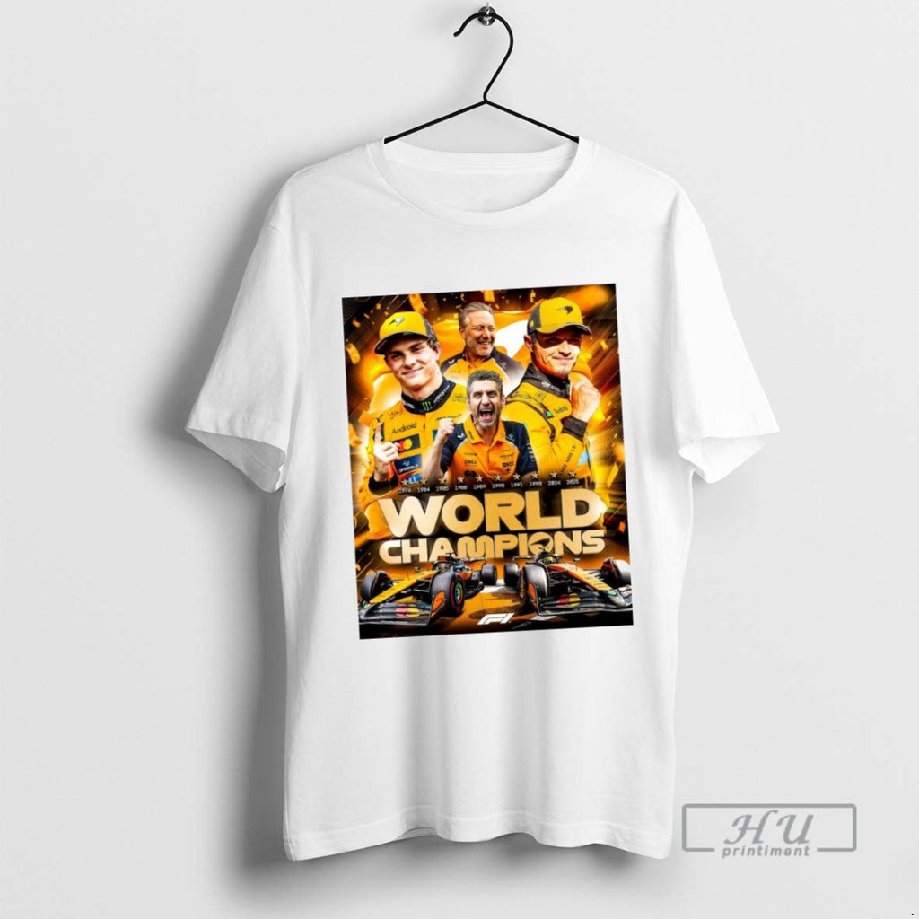Officials F1 World Champions Mclaren Are The 2025 - Adult & Kids T-Shirts, Sweatshirts & Hoodies apparel design preview 1