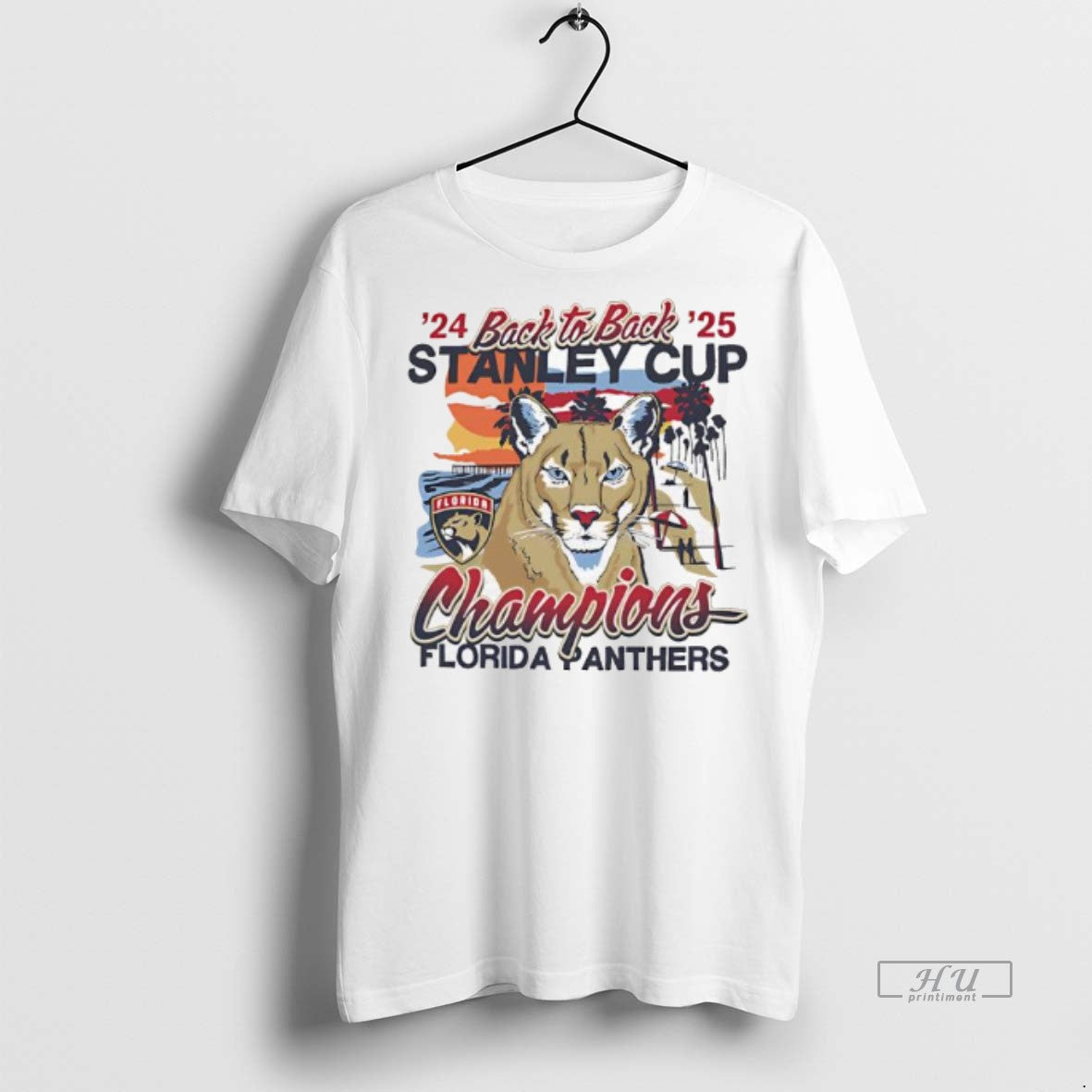 Officials Florida Panthers 47 Cream Back To Sunset - Adult & Kids T-Shirts, Sweatshirts & Hoodies apparel design preview 1