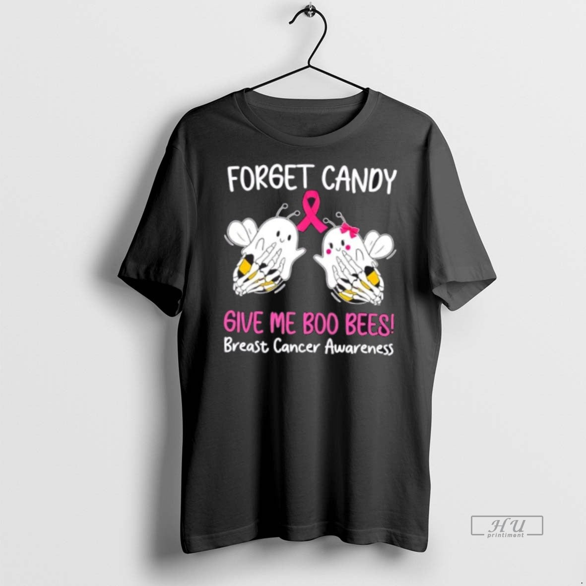 Officials Forget Candy Give Me Boo Bees Breast Cancer - Adult & Kids T-Shirts, Sweatshirts & Hoodies apparel design preview 1