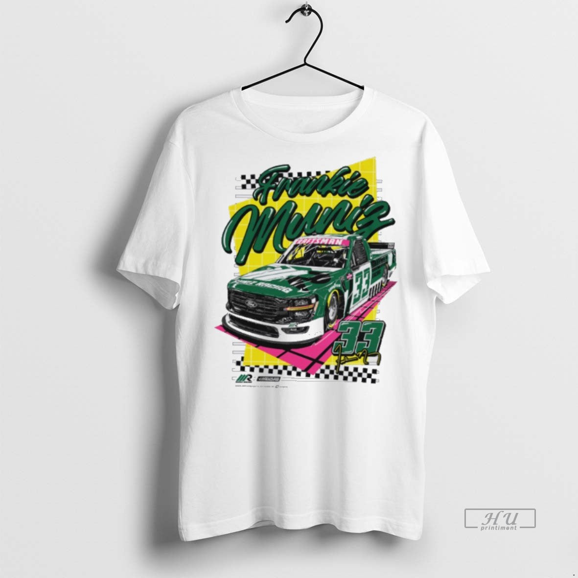 Officials Frankie Muniz 33 2025 Nascar Truck Retro - Adult & Kids T-Shirts, Sweatshirts & Hoodies apparel design preview 1