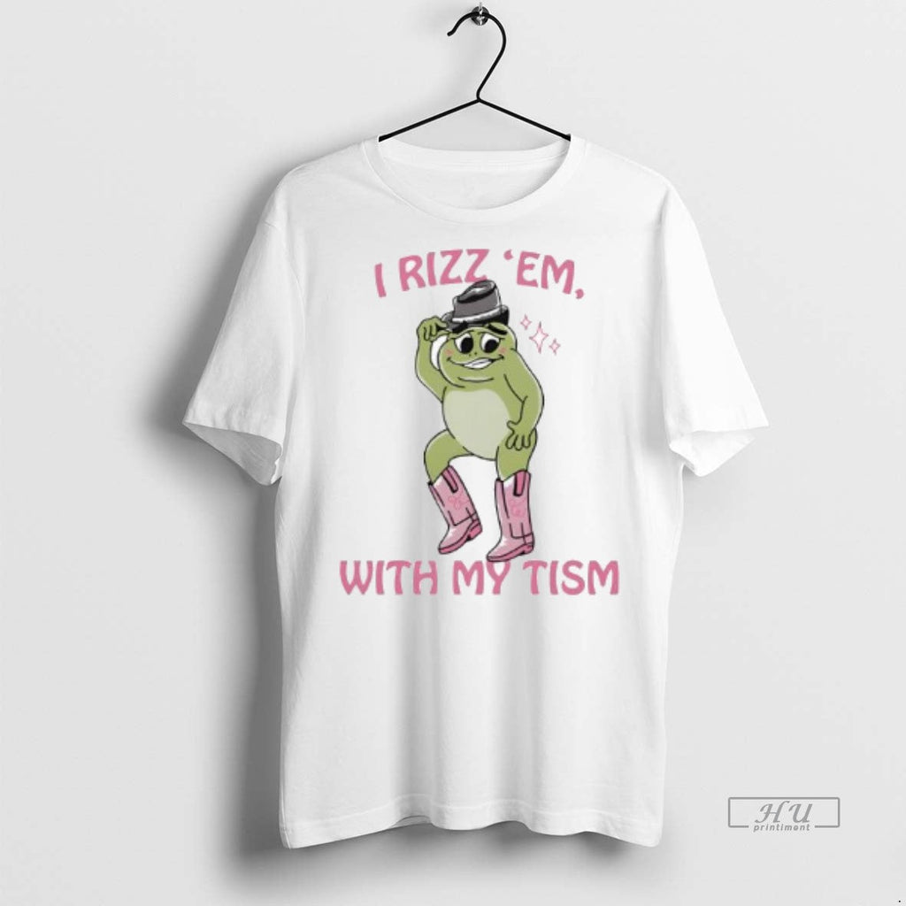Officials Frog Cute I Rizz Em With My Tism Sweater - Adult & Kids T-Shirts, Sweatshirts & Hoodies apparel design preview 1