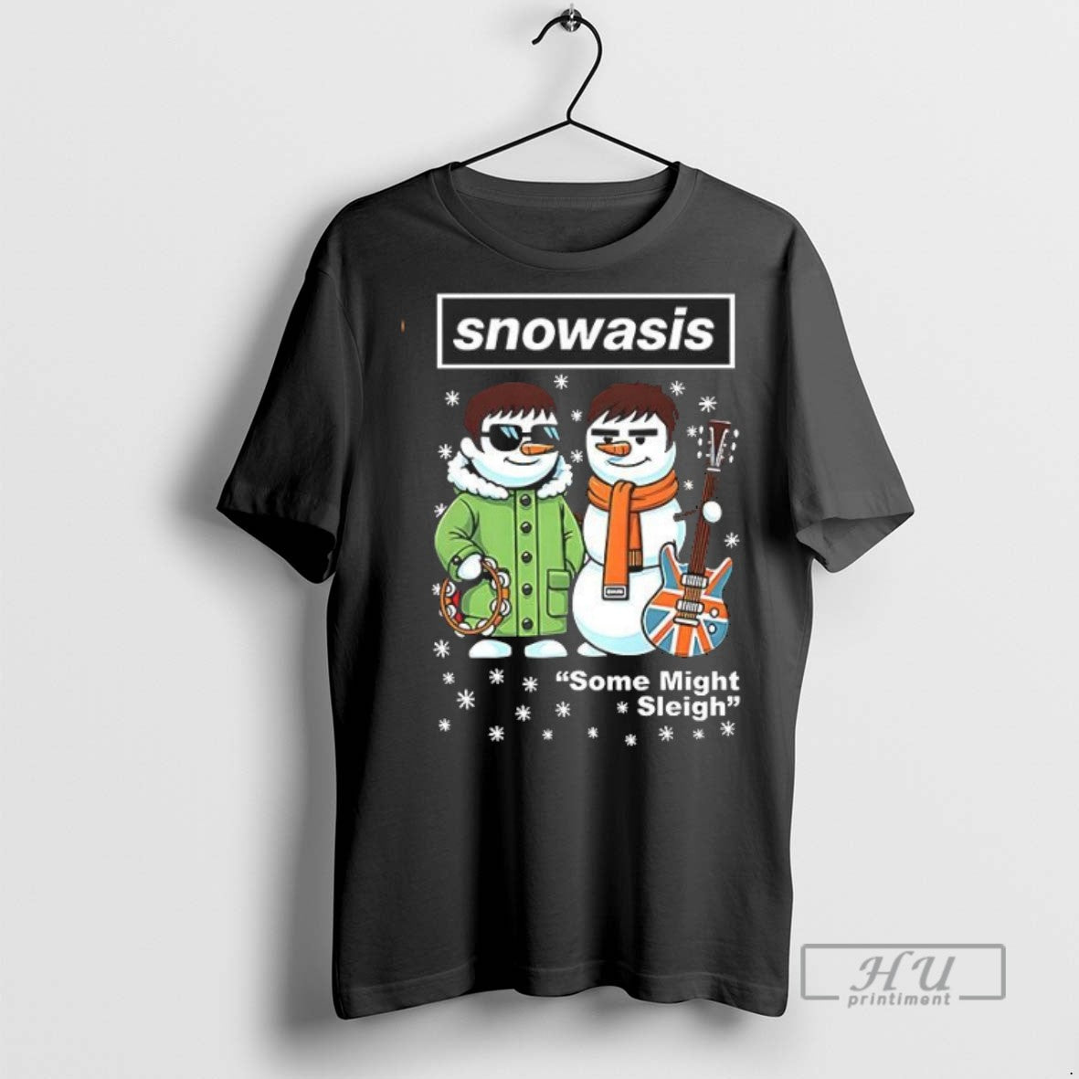 Officials Funny Snowasis Might Sleigh Xmas Music - Adult & Kids T-Shirts, Sweatshirts & Hoodies apparel design preview 1