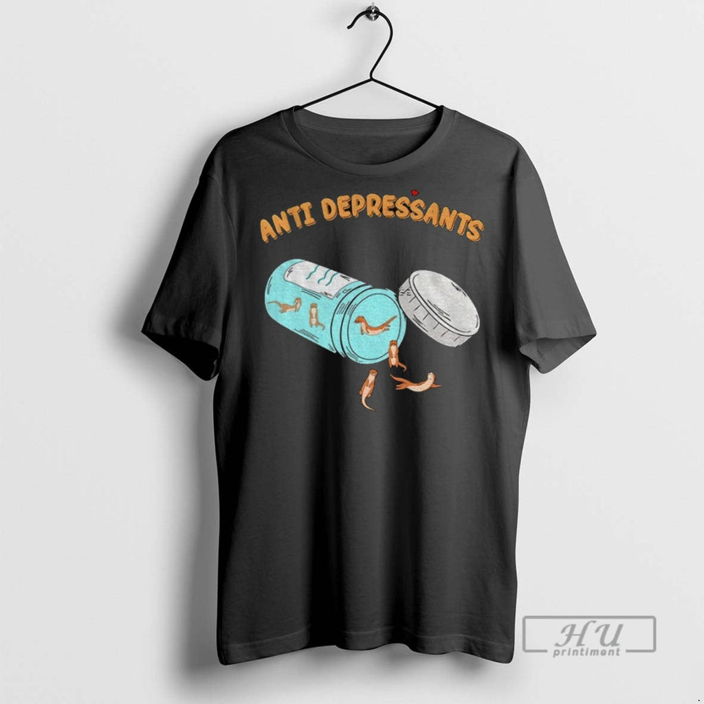 Officials Funny Otter Anti Depressants - Adult & Kids T-Shirts, Sweatshirts & Hoodies apparel design preview 1