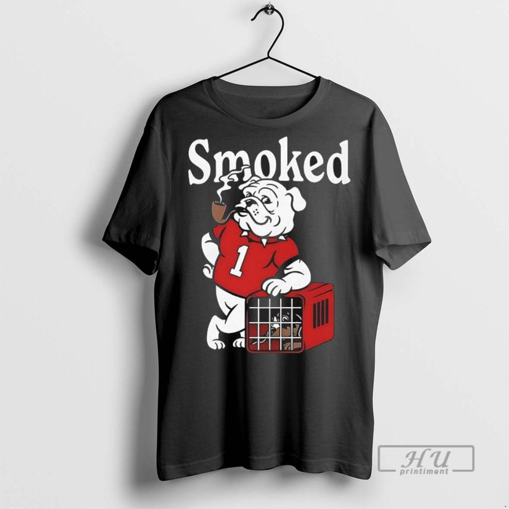 Officials Georgia Bulldogs Smoked Dawgs Mascot - Adult & Kids T-Shirts, Sweatshirts & Hoodies apparel design preview 1