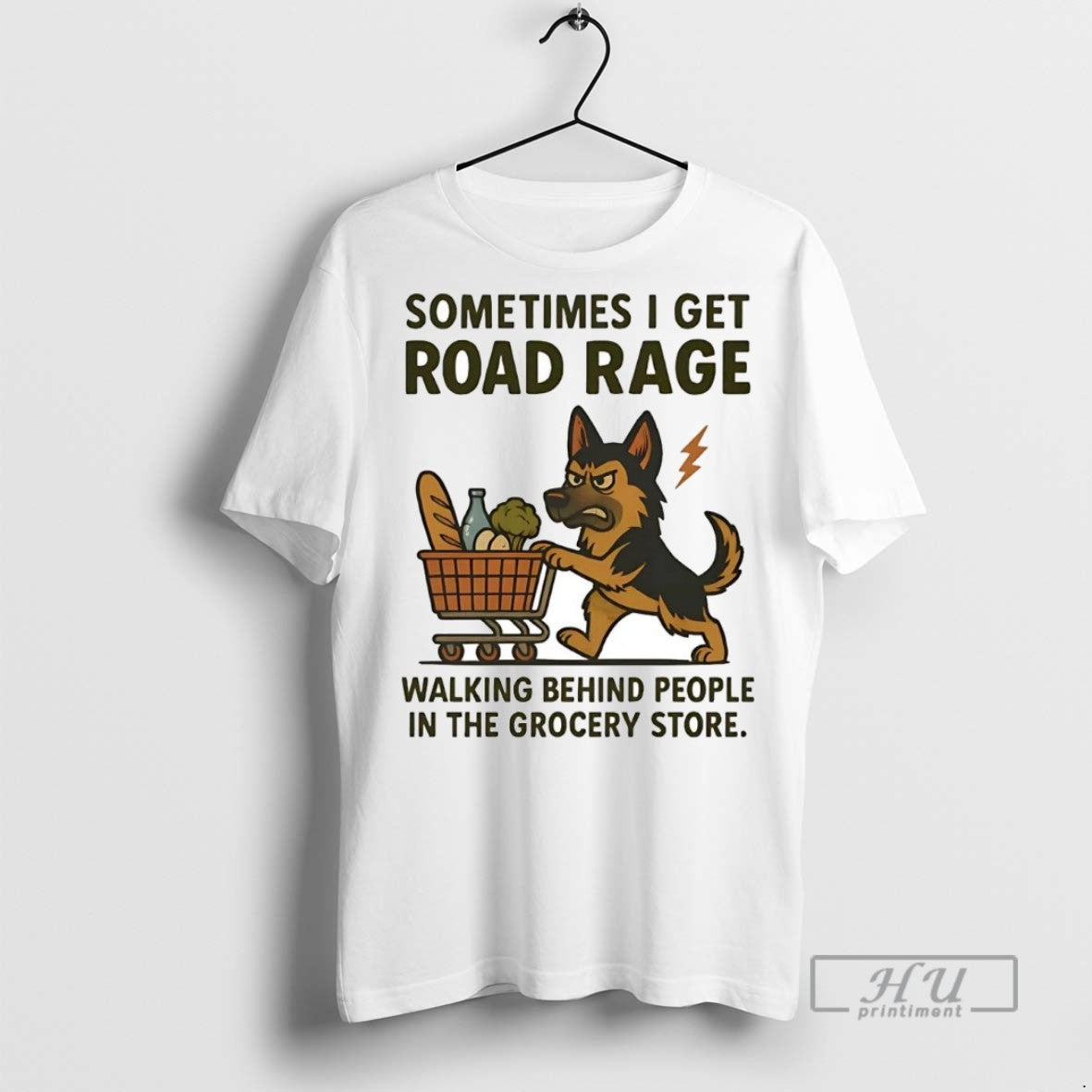 Officials German Shepherd I Get Road Rage Walking - Adult & Kids T-Shirts, Sweatshirts & Hoodies apparel design preview 1